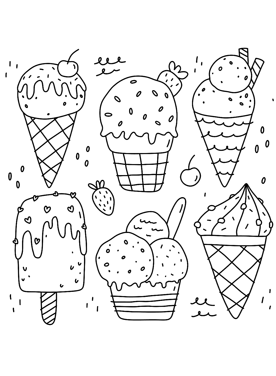 Ice Cream Coloring Pages for Adults Unique 16