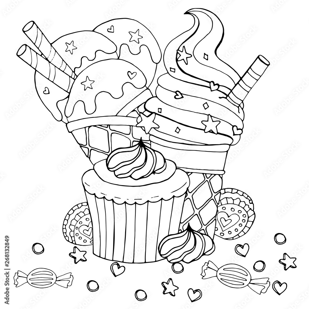 Ice Cream Coloring Pages for Adults Unique 166