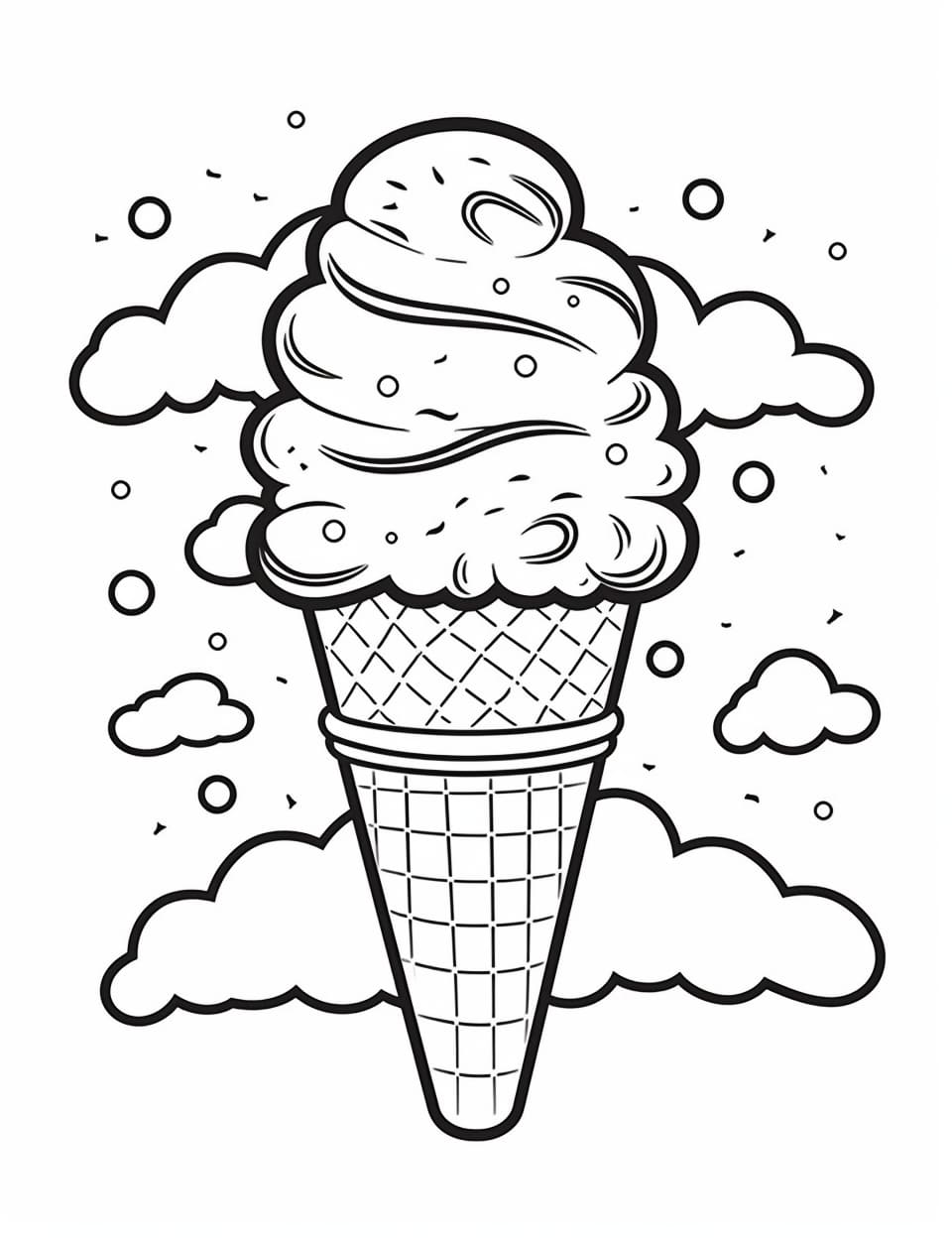 Ice Cream Coloring Pages for Adults Unique 2