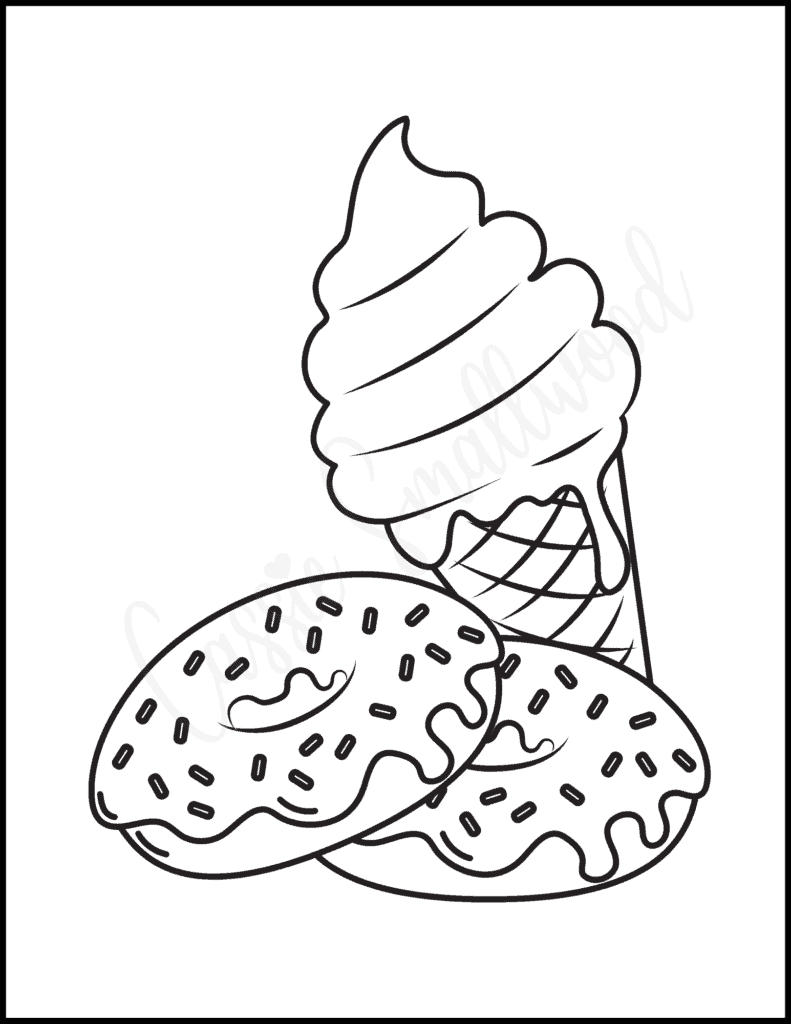 Ice Cream Coloring Pages for Adults Unique 35