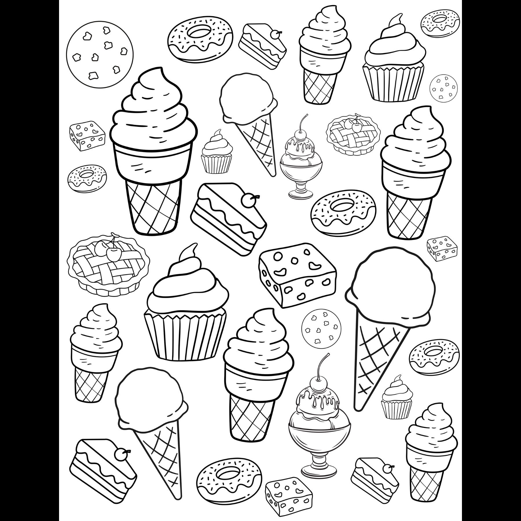 Ice Cream Coloring Pages for Adults Unique 36