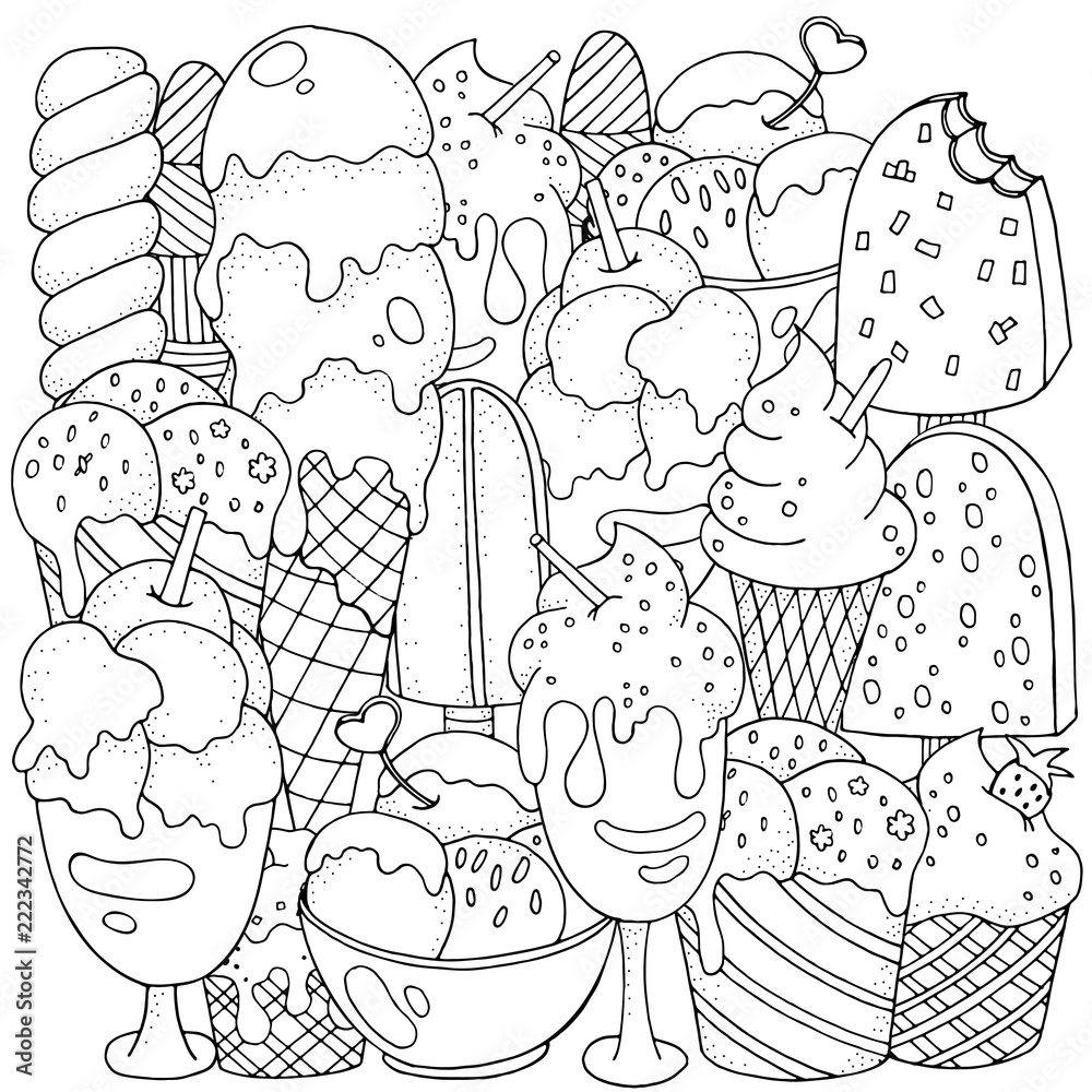 Ice Cream Coloring Pages for Adults Unique 43