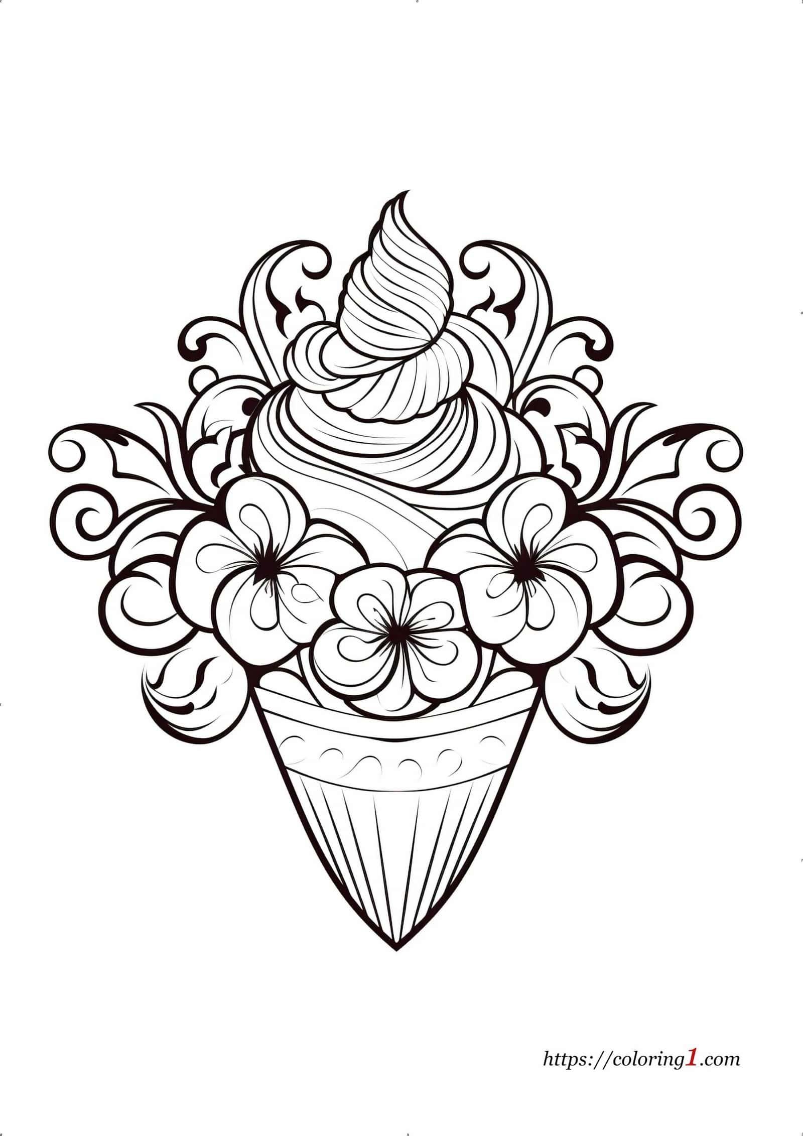 Ice Cream Coloring Pages for Adults Unique 48