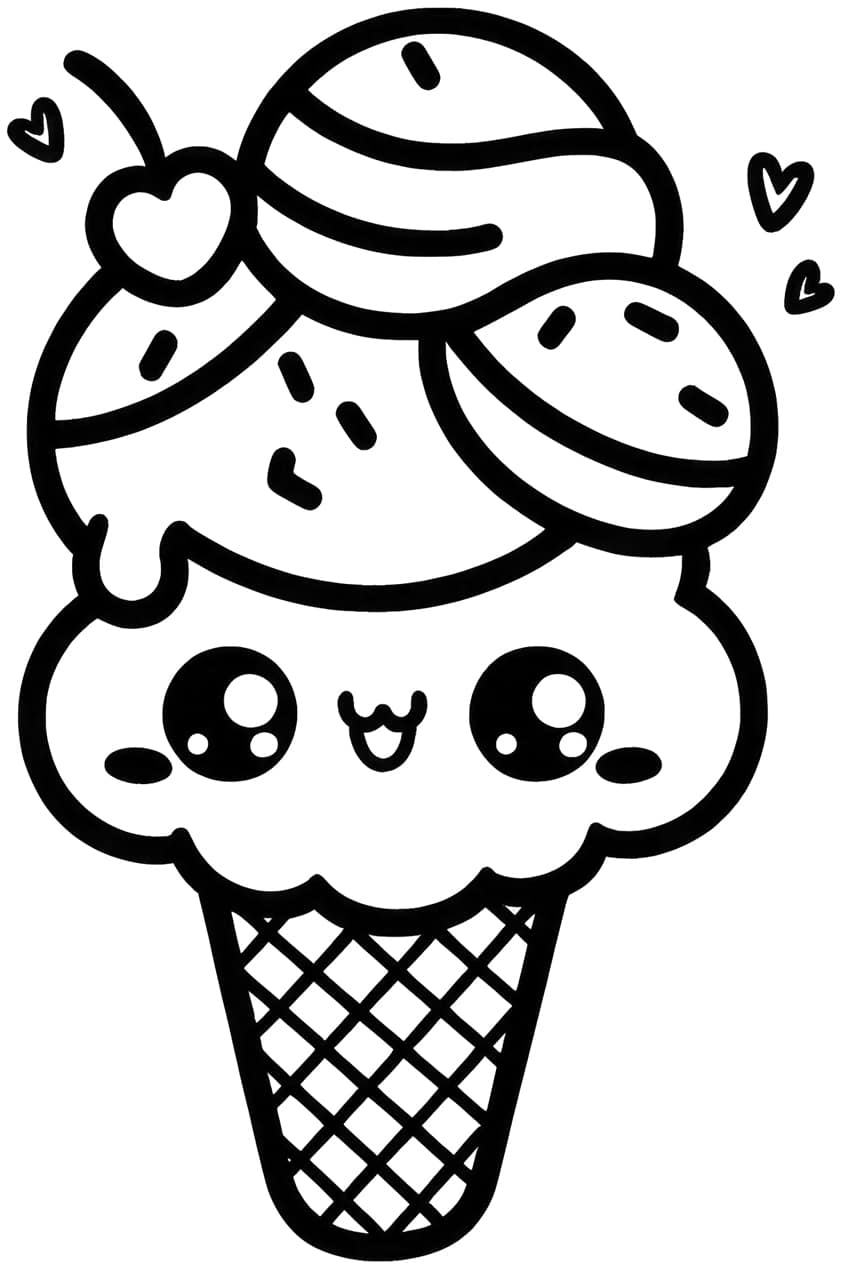 Ice Cream Coloring Pages for Adults Unique 5