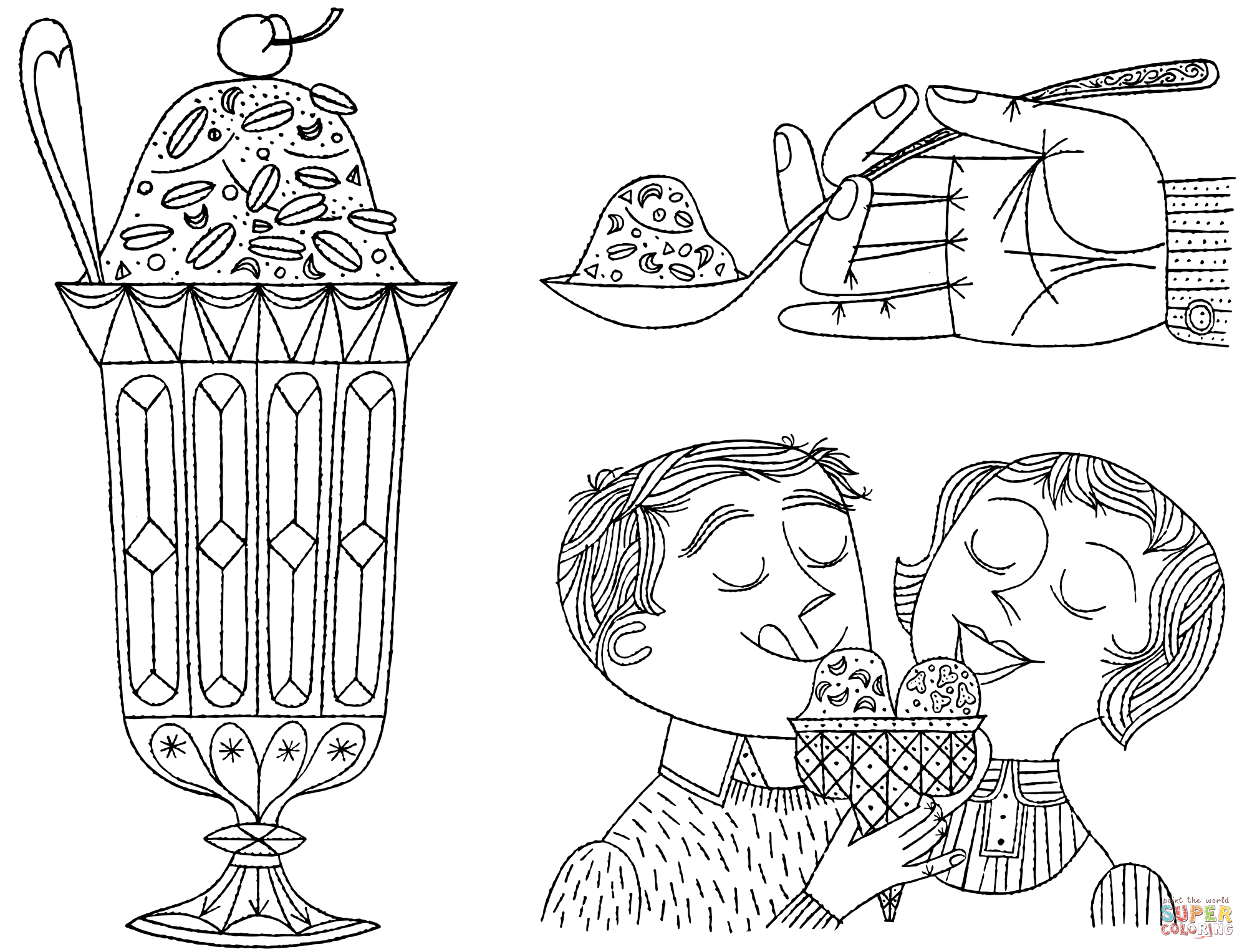 Ice Cream Coloring Pages for Adults Unique 51