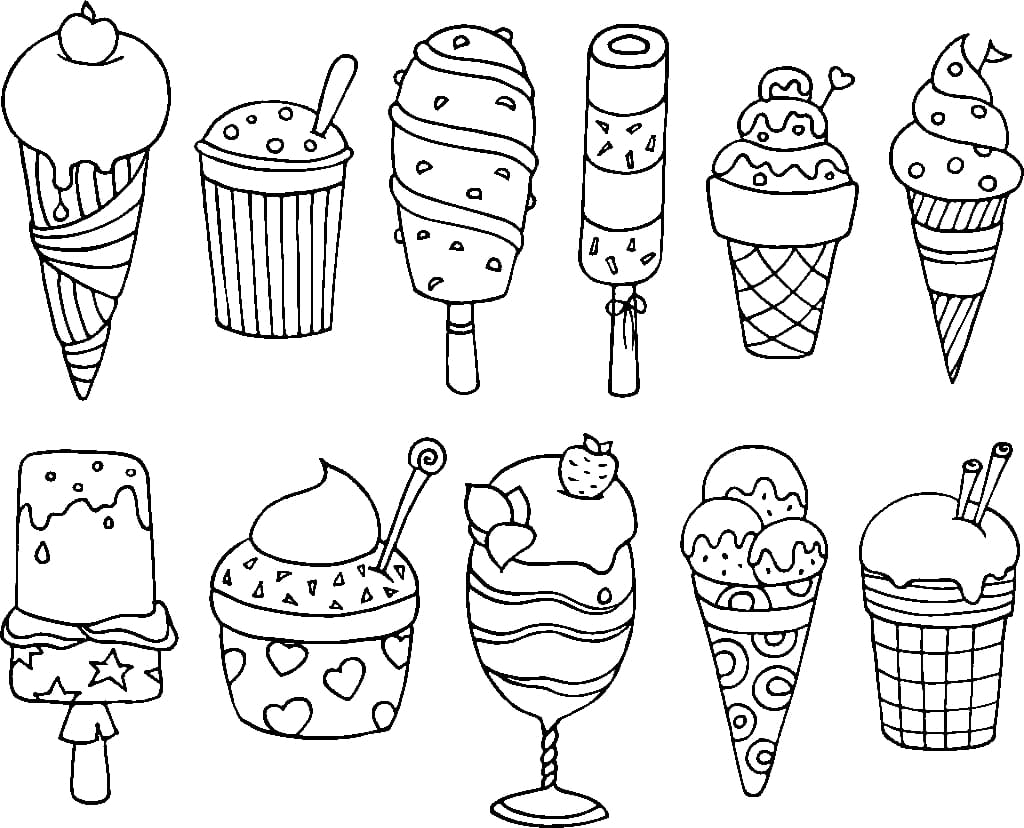 Ice Cream Coloring Pages for Adults Unique 66