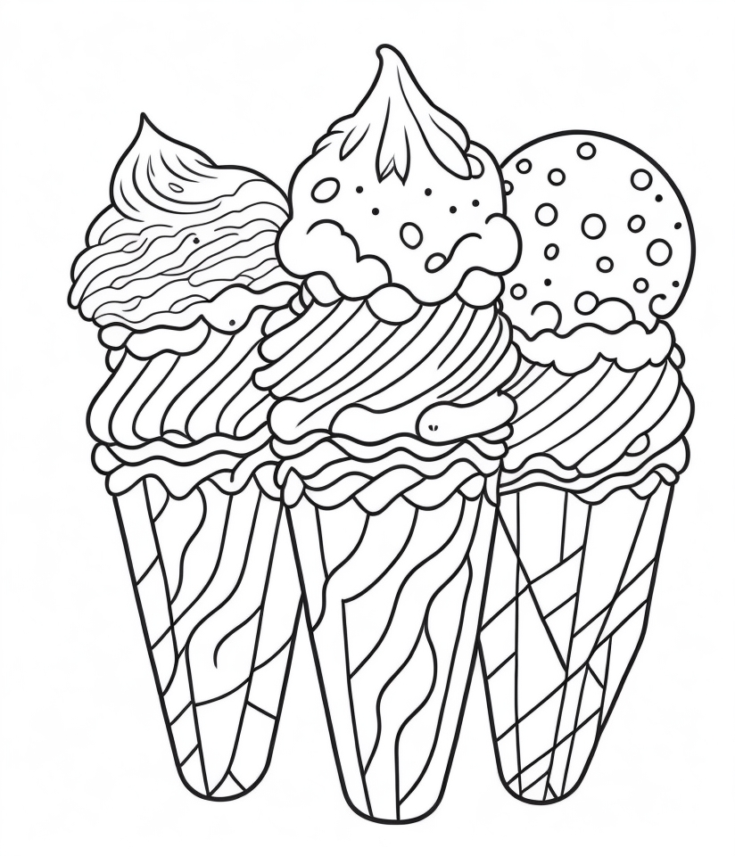 Ice Cream Coloring Pages for Adults Unique 72