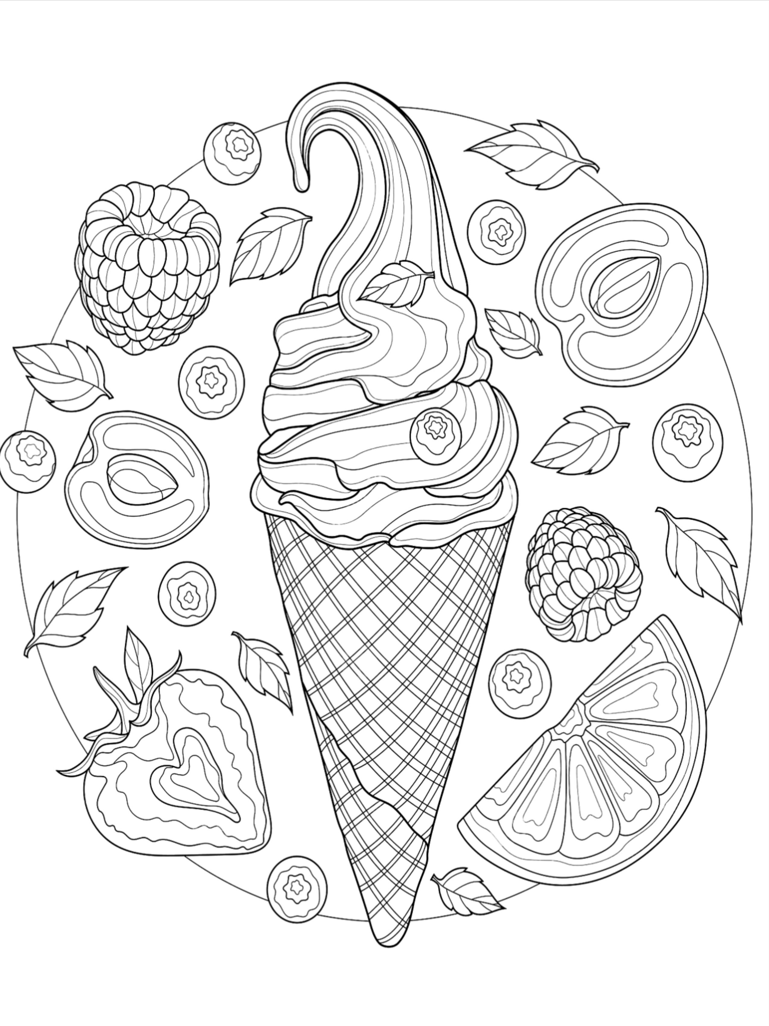 Ice Cream Coloring Pages for Adults Unique 88