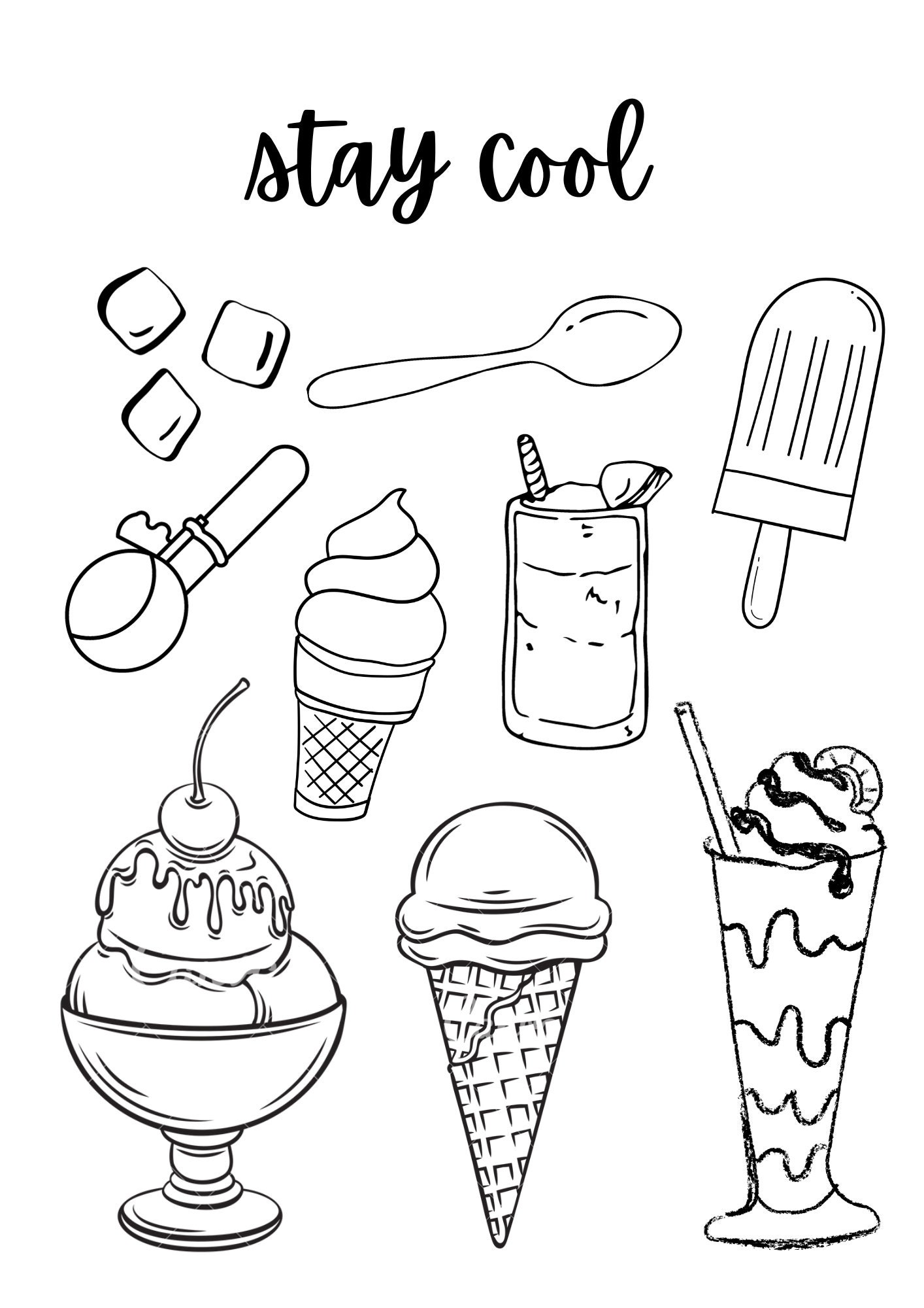 Ice Cream Coloring Pages for Adults Unique 91