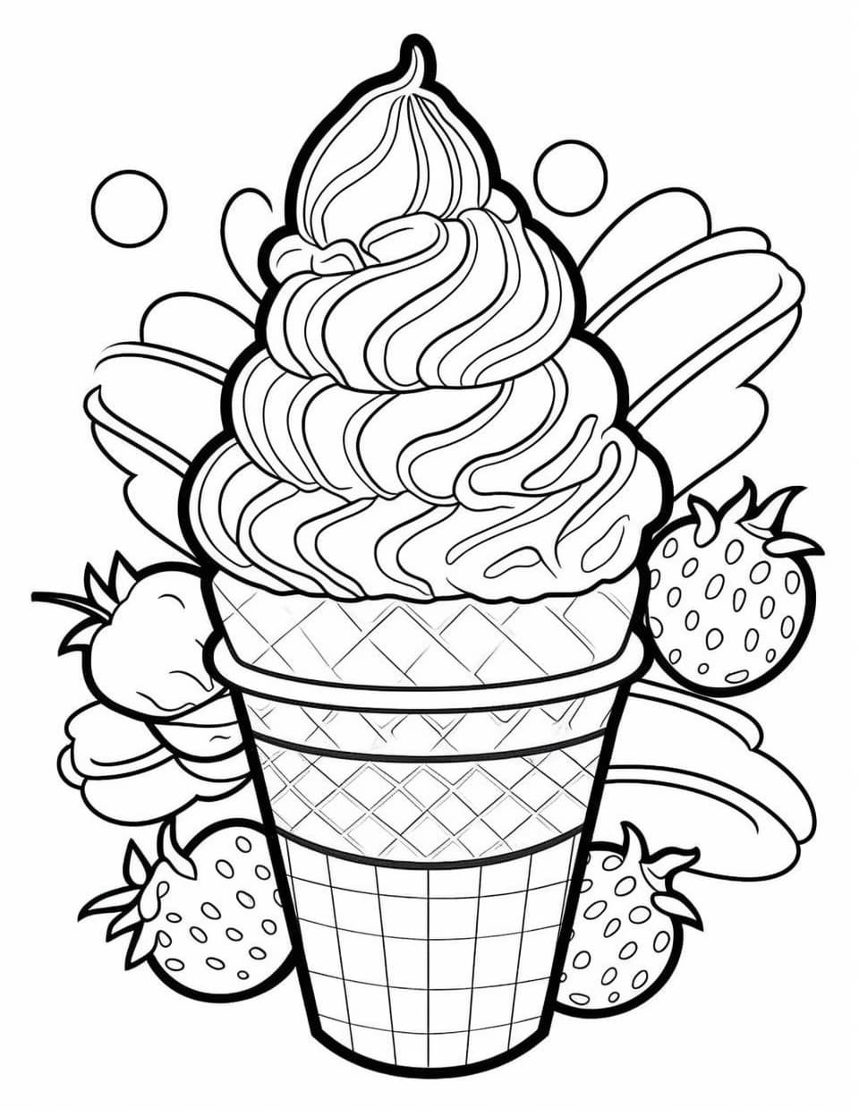 Ice Cream Coloring Pages for Adults Unique 96