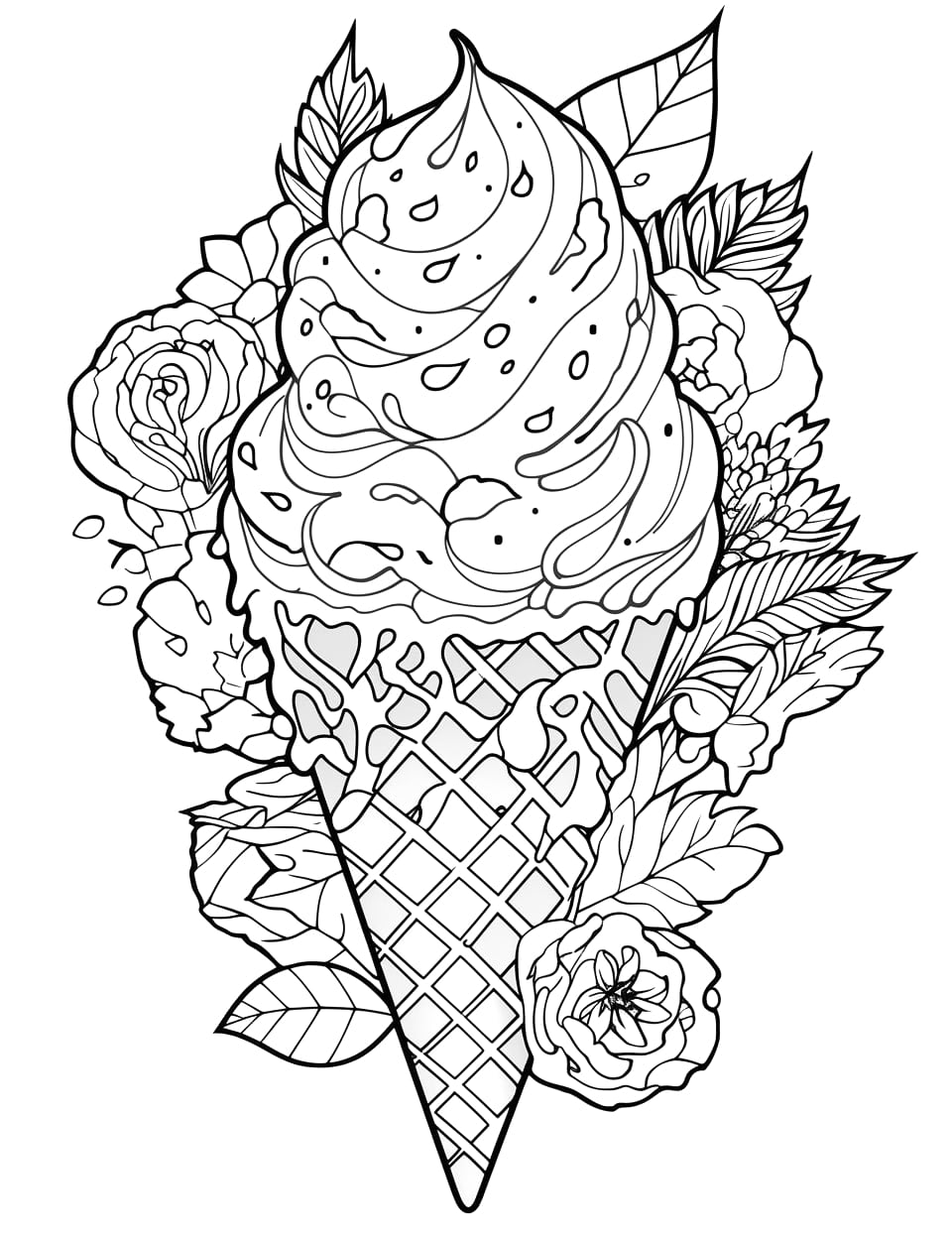 Ice Cream Coloring Pages for Adults Unique 98