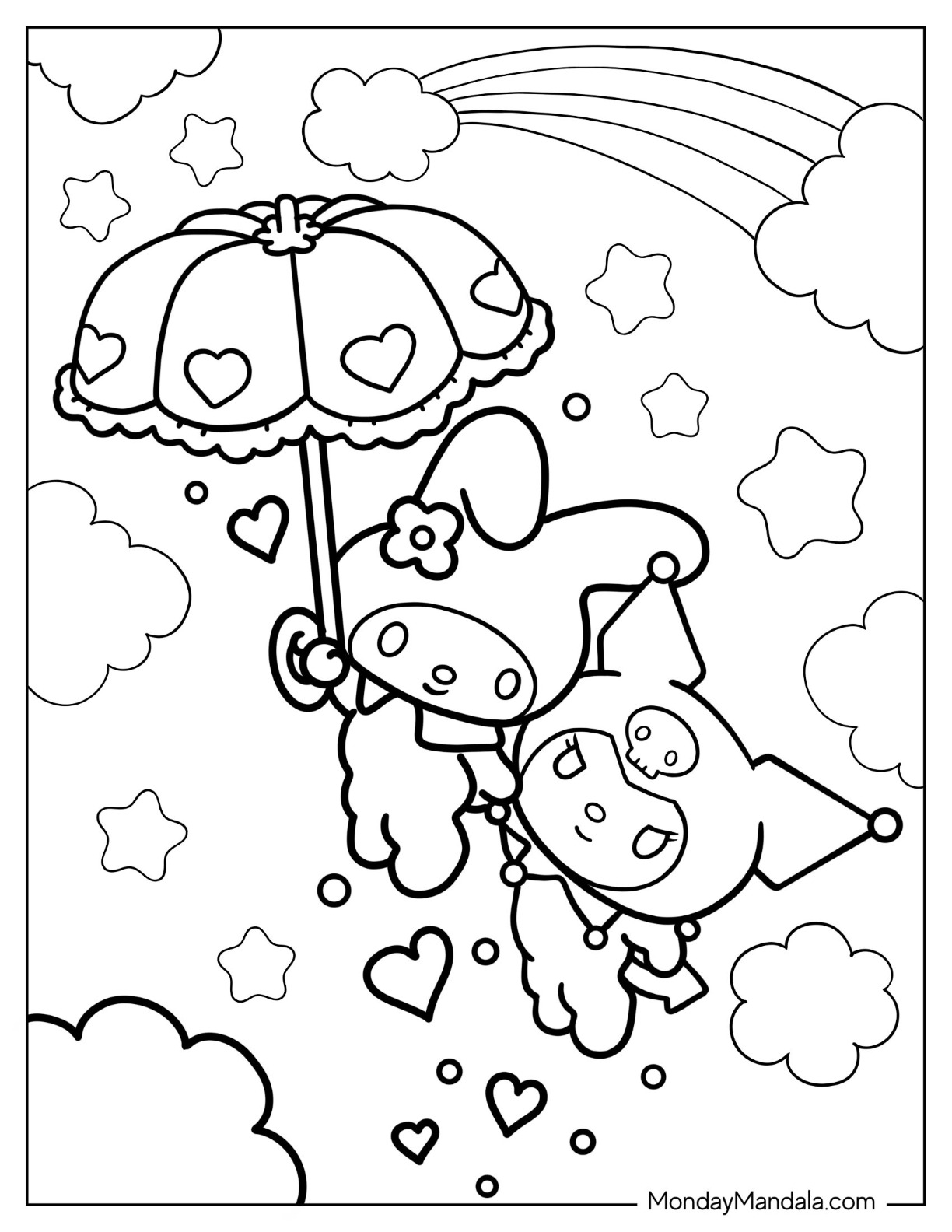 Kuromi Coloring Pages Free Printable 112