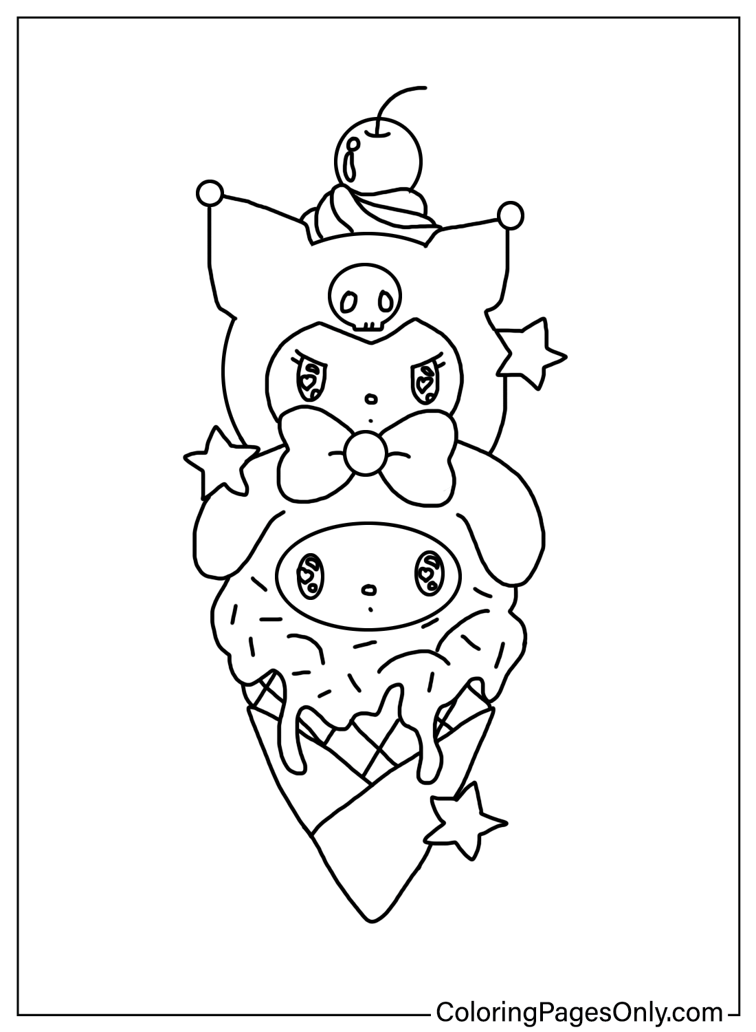 Kuromi Coloring Pages Free Printable 12