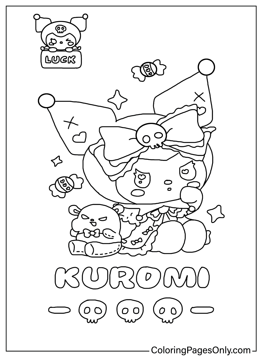 Kuromi Coloring Pages Free Printable 122