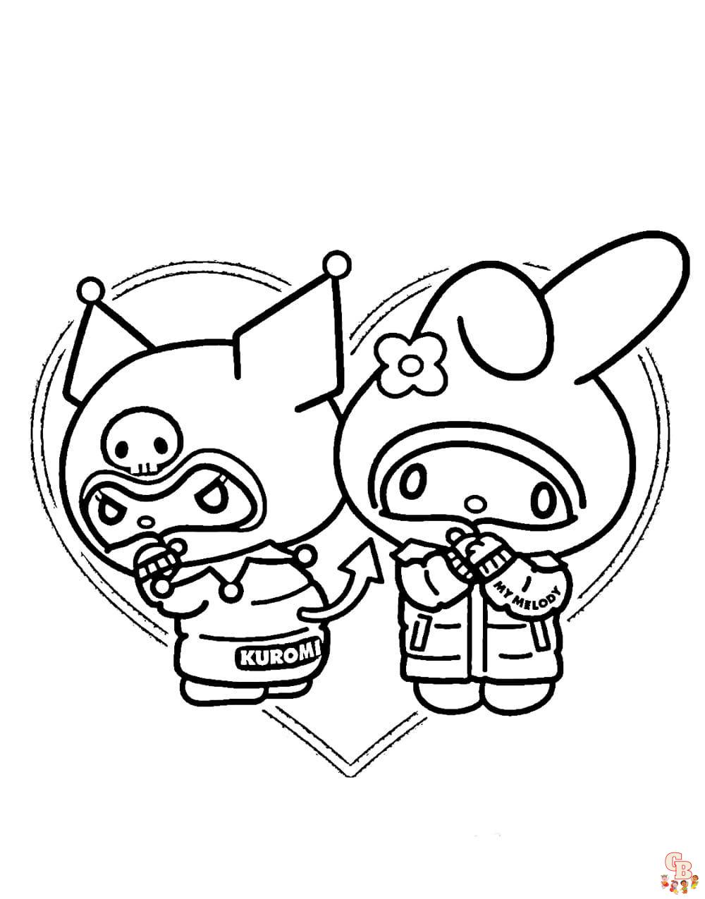 Kuromi Coloring Pages Free Printable 13