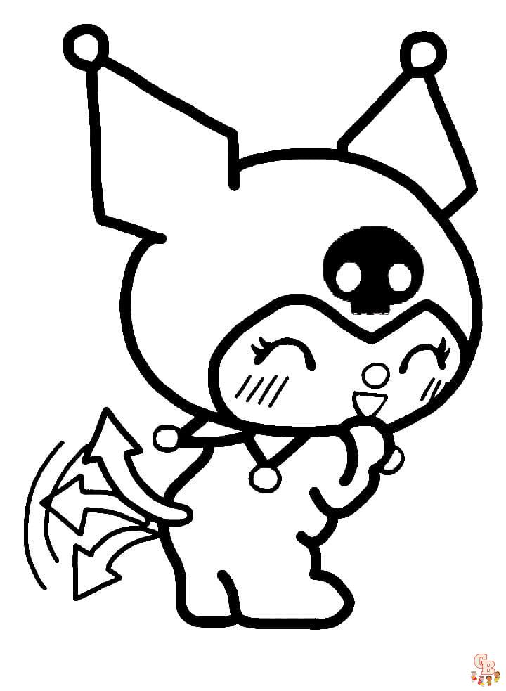 Kuromi Coloring Pages Free Printable 19