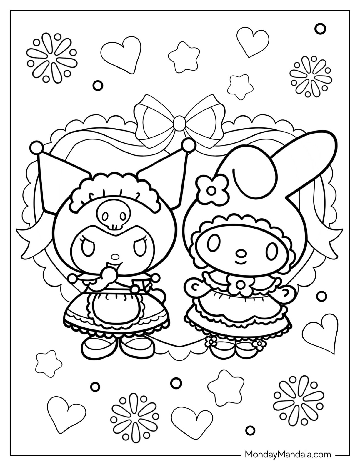 Kuromi Coloring Pages Free Printable 20