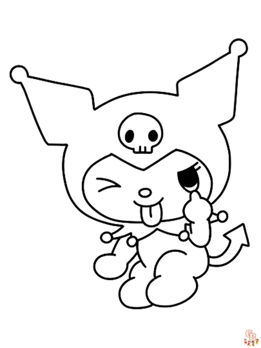 Kuromi Coloring Pages Free Printable 23