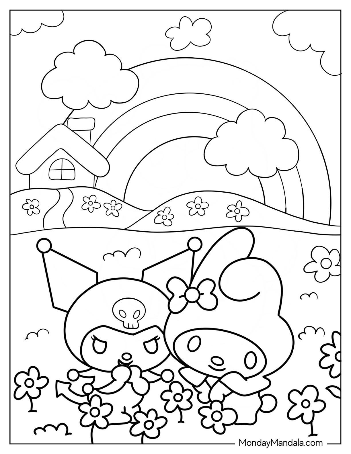 Kuromi Coloring Pages Free Printable 27