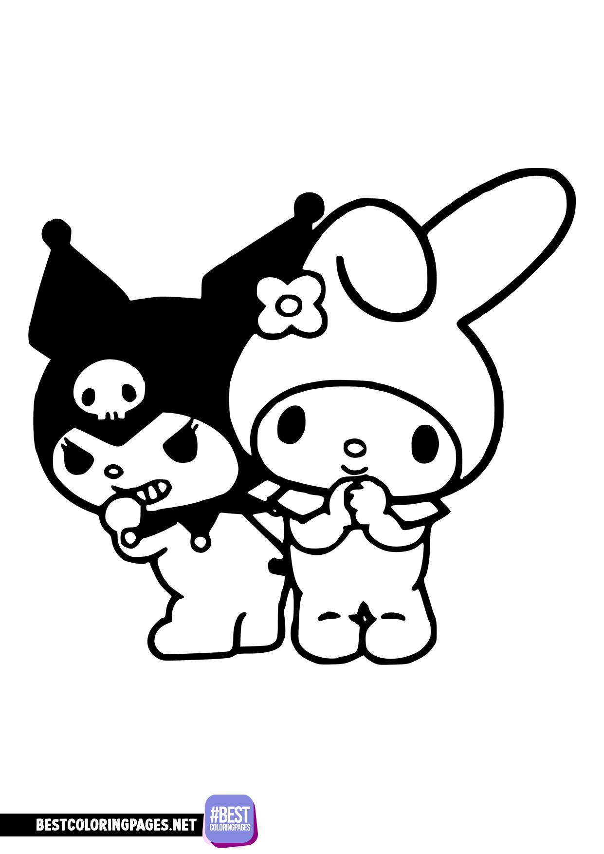 Kuromi Coloring Pages Free Printable 4