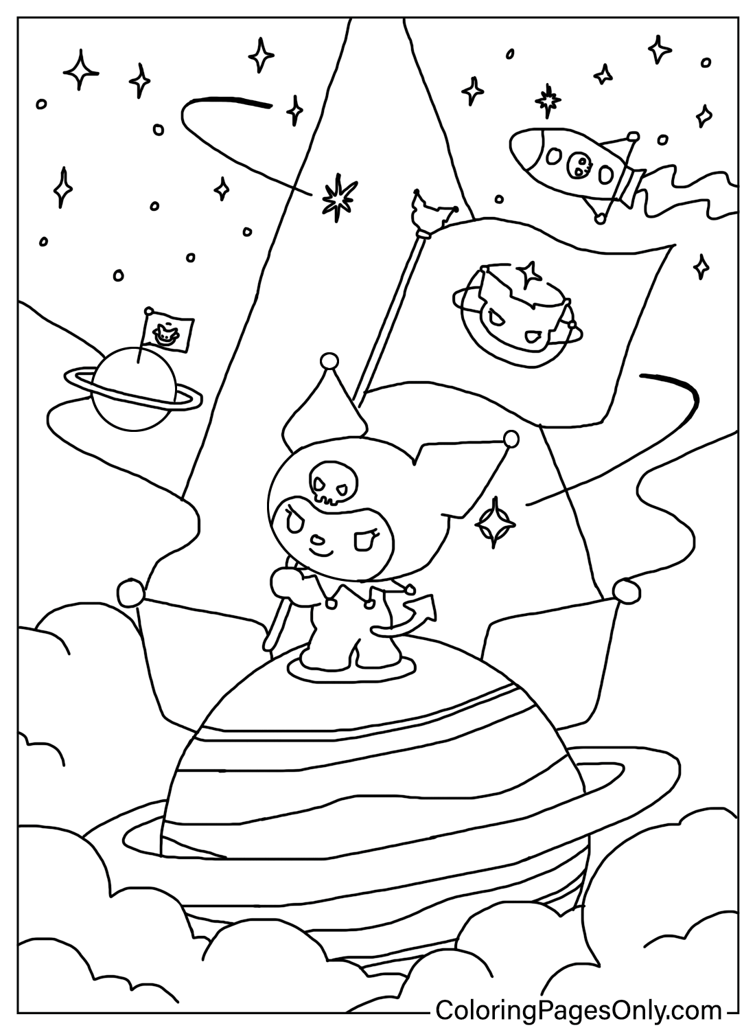 Kuromi Coloring Pages Free Printable 46