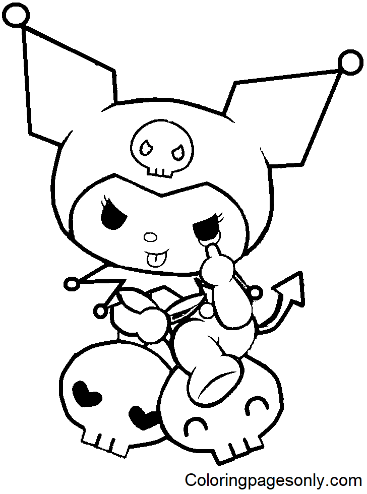 Kuromi Coloring Pages Free Printable 5