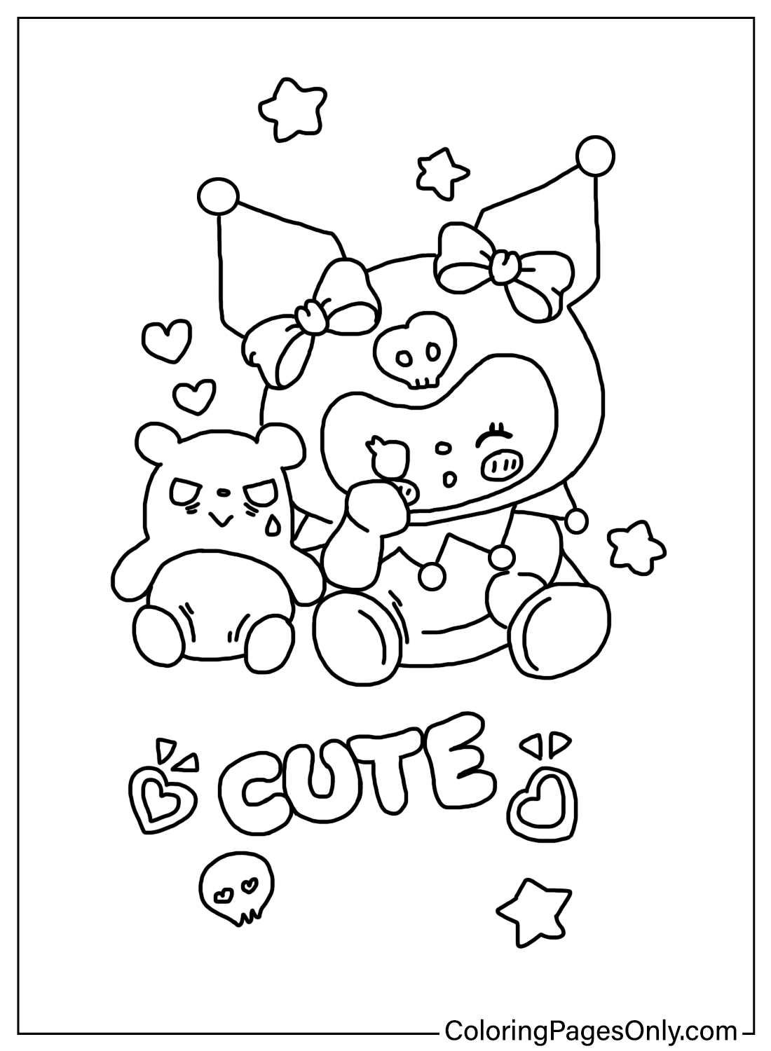 Kuromi Coloring Pages Free Printable 59