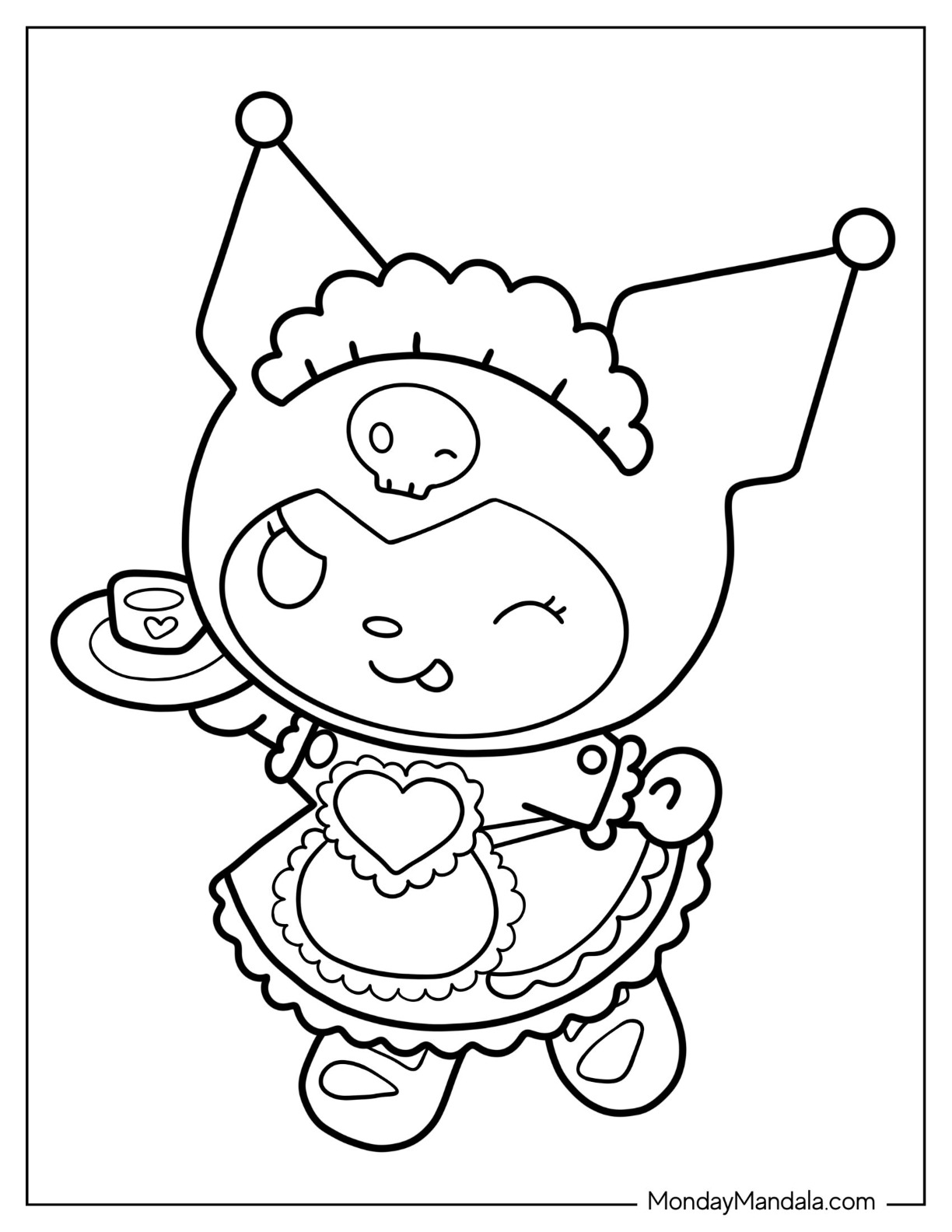 Kuromi Coloring Pages Free Printable 64