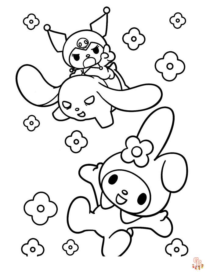 Kuromi Coloring Pages Free Printable 65