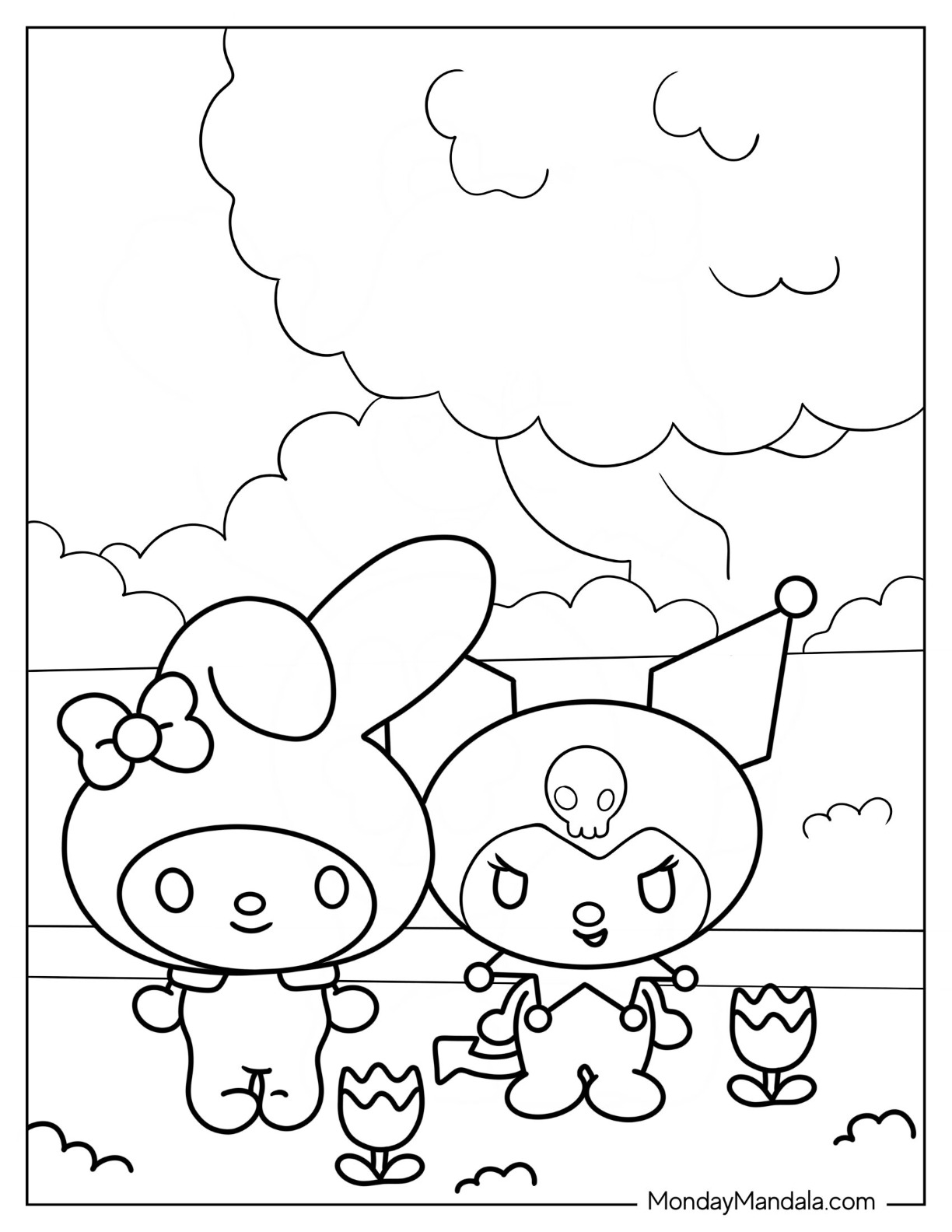 Kuromi Coloring Pages Free Printable 87