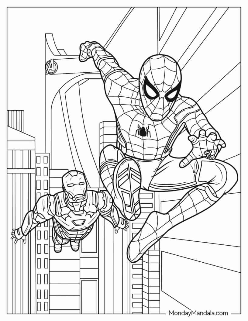 Marvel Avengers Coloring Pages Free Printable 123