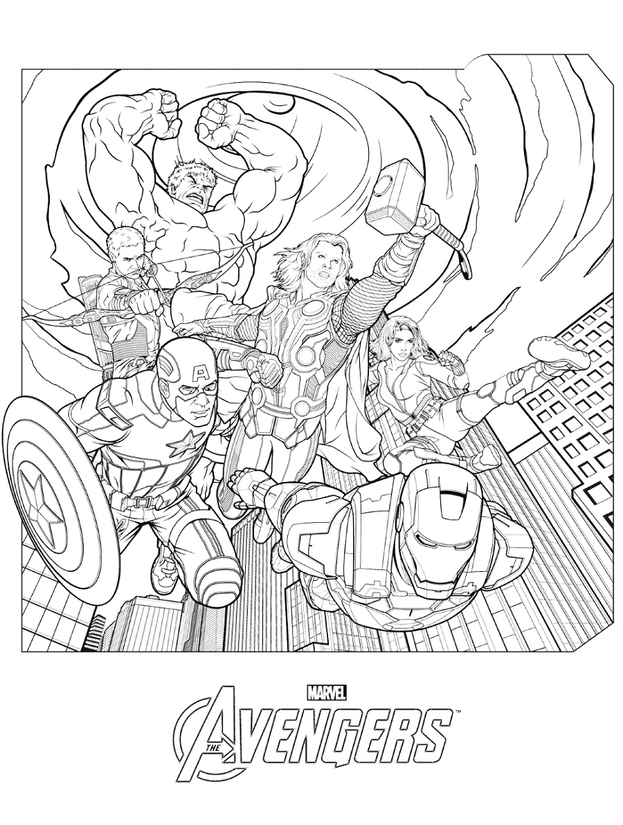 Marvel Avengers Coloring Pages Free Printable 15