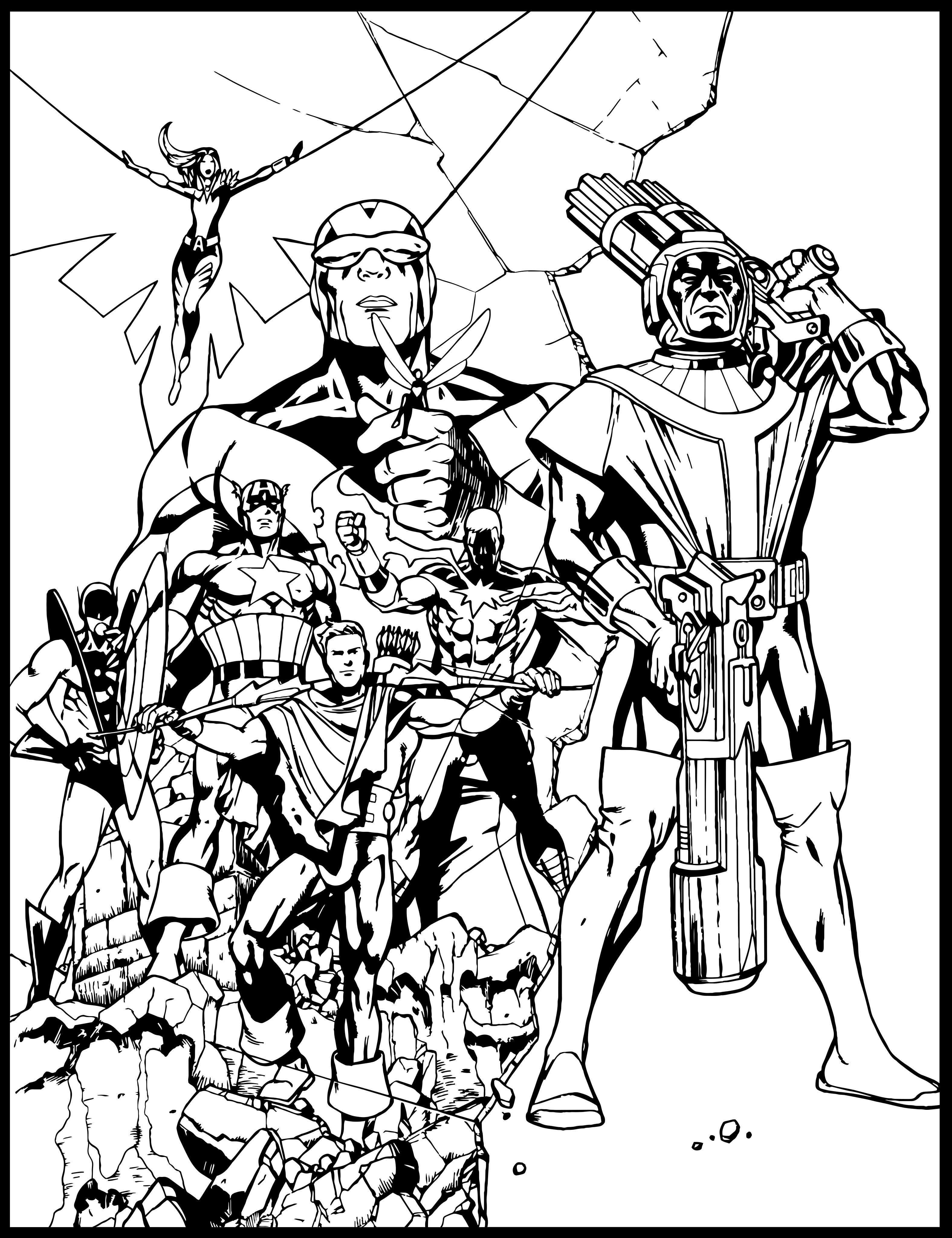 Marvel Avengers Coloring Pages Free Printable 2