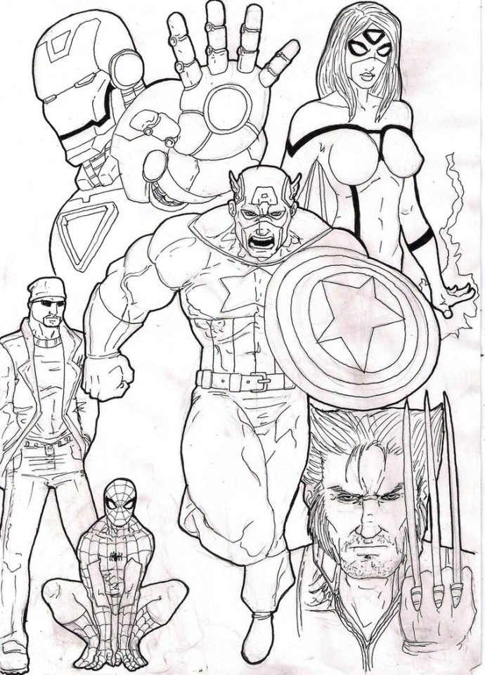 Marvel Avengers Coloring Pages Free Printable 22