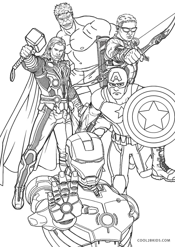 Marvel Avengers Coloring Pages Free Printable 38