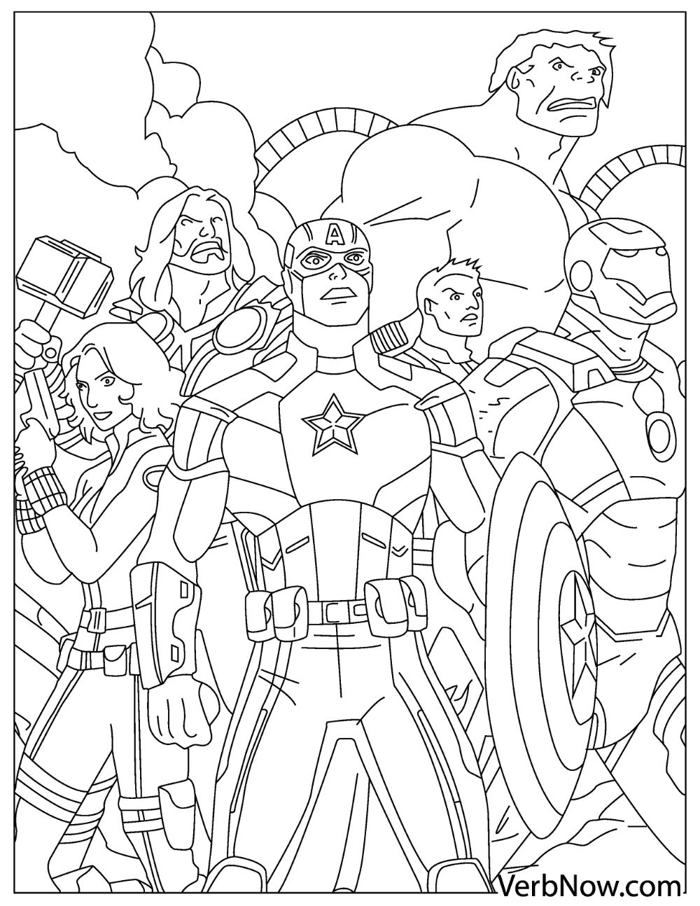 Marvel Avengers Coloring Pages Free Printable 49