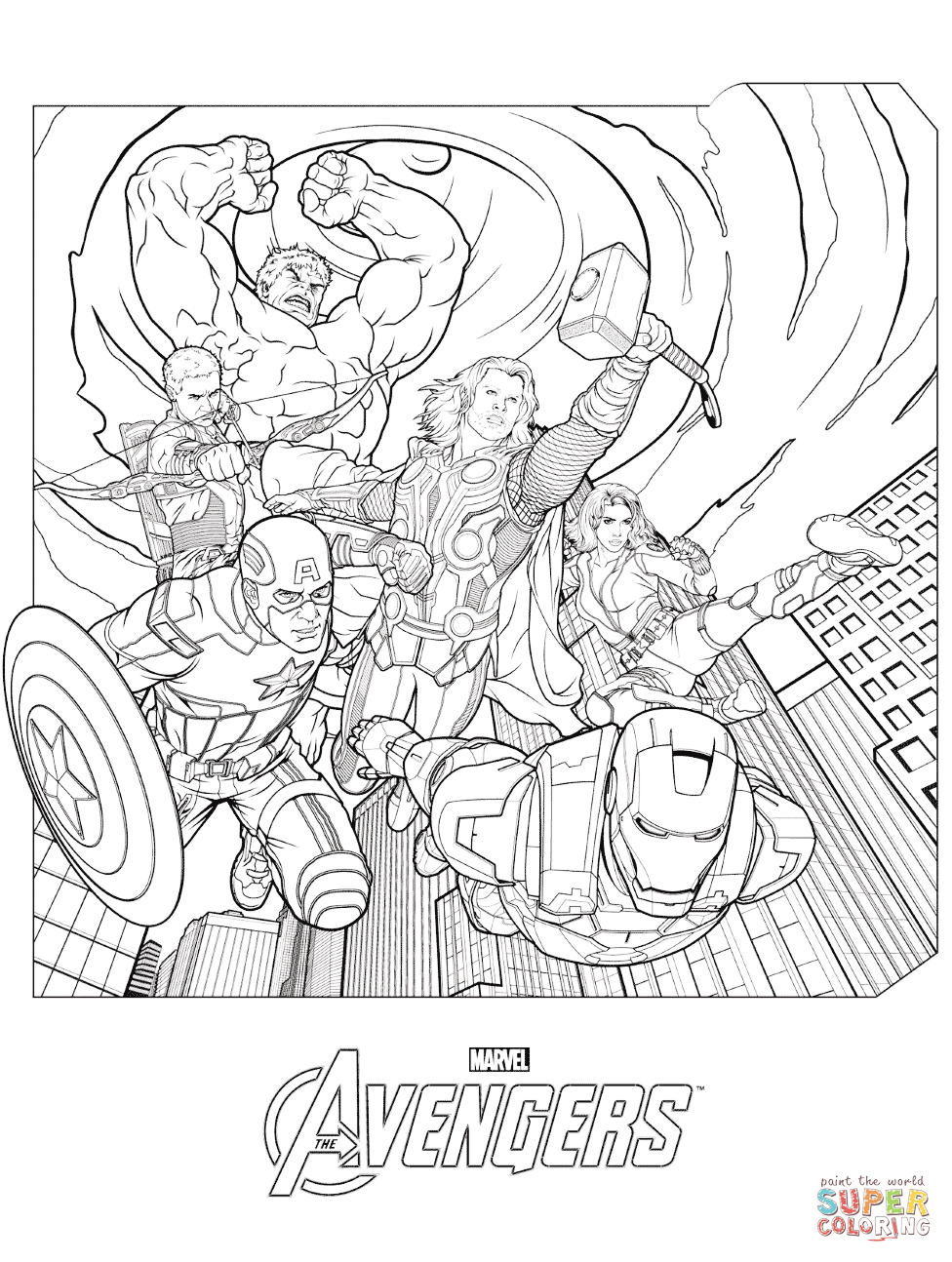 Marvel Avengers Coloring Pages Free Printable 69