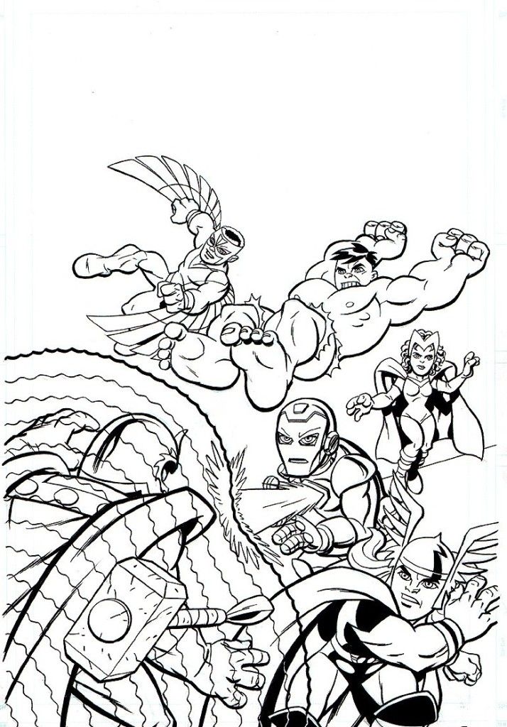 Marvel Avengers Coloring Pages Free Printable 71