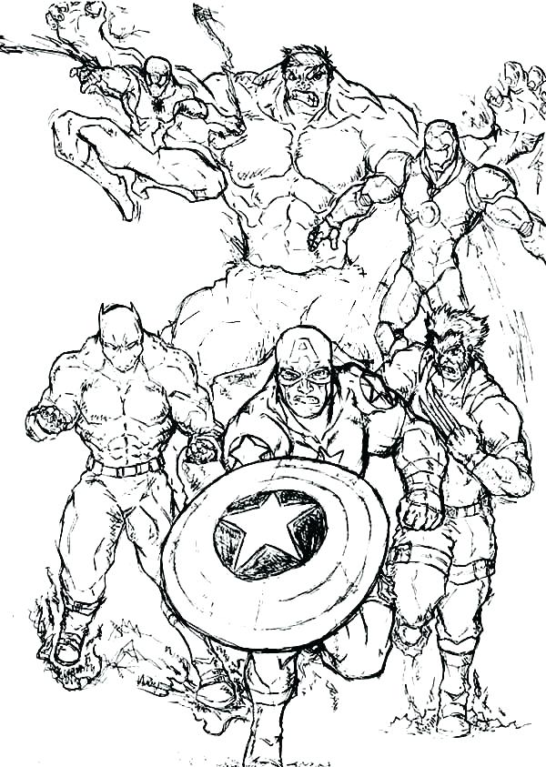 Marvel Avengers Coloring Pages Free Printable 73