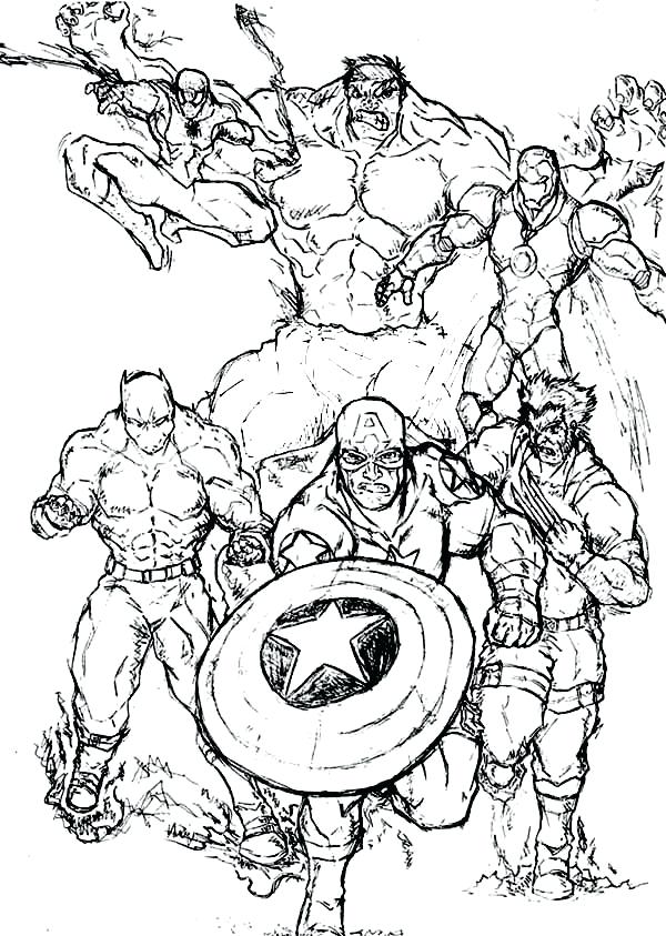 Marvel Avengers Coloring Pages Free Printable 97