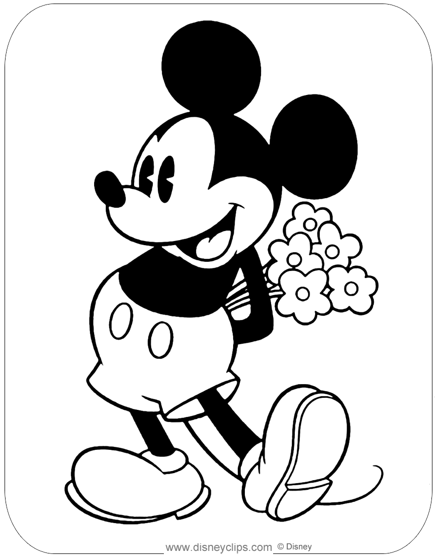 Mickey Mouse Coloring Pages Printables 100