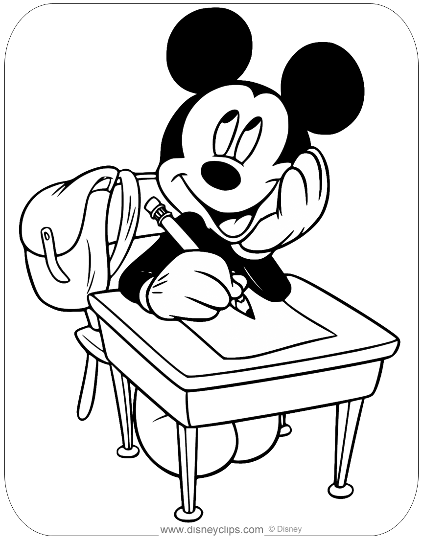 Mickey Mouse Coloring Pages Printables 101