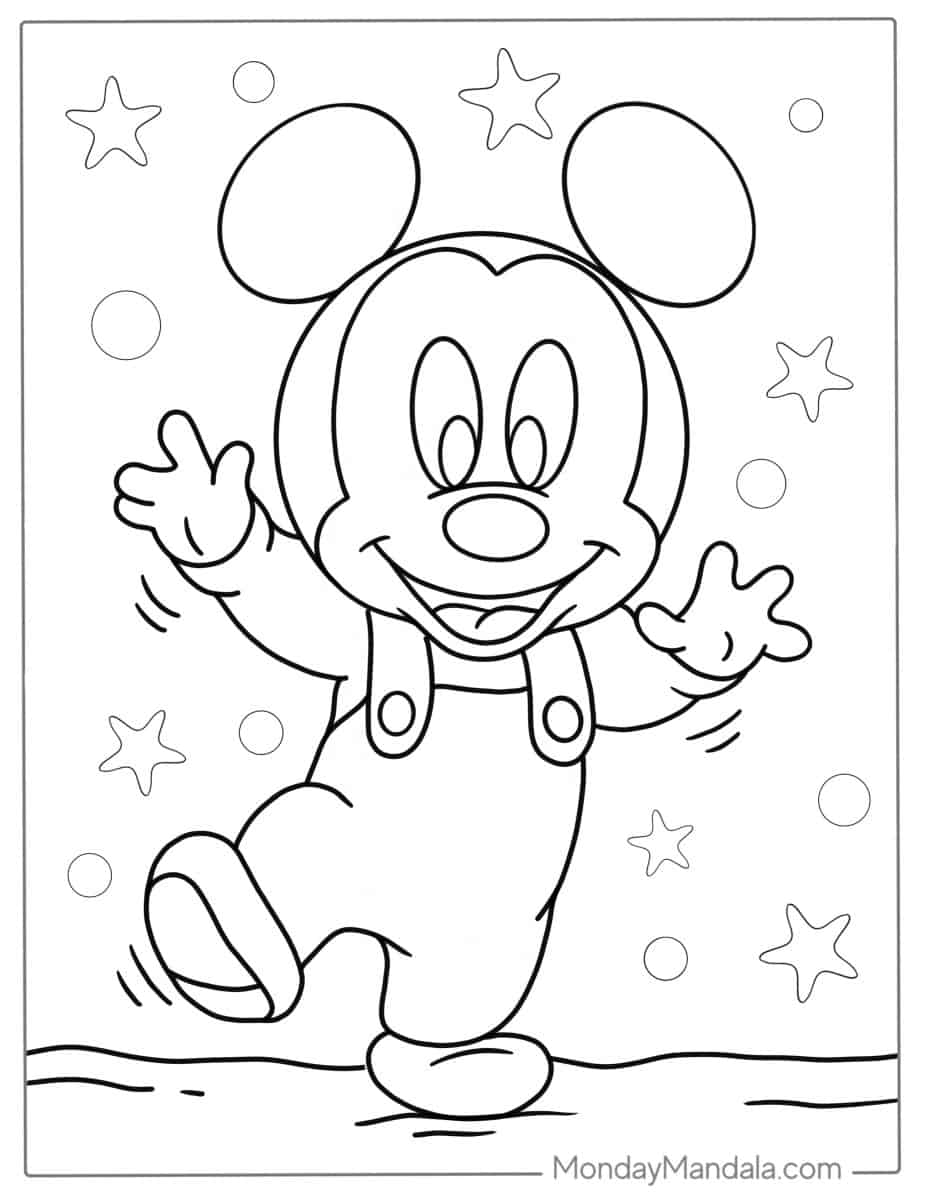 Mickey Mouse Coloring Pages Printables 104