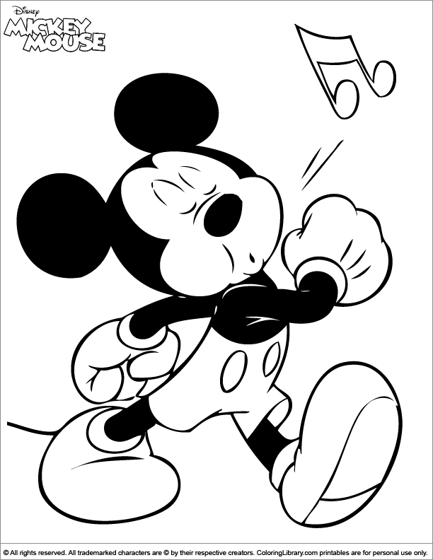 Mickey Mouse Coloring Pages Printables 107