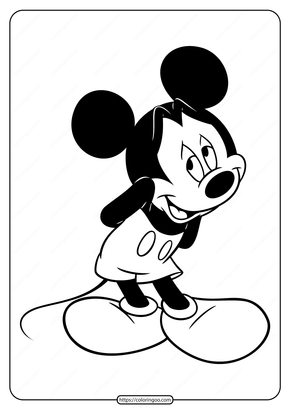 Mickey Mouse Coloring Pages Printables 110