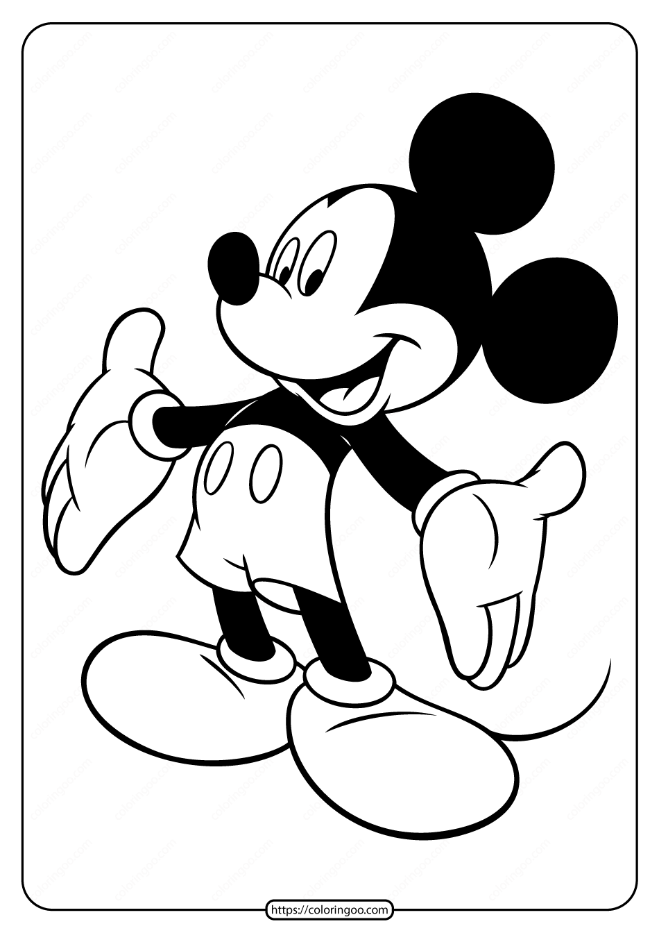 Mickey Mouse Coloring Pages Printables 3