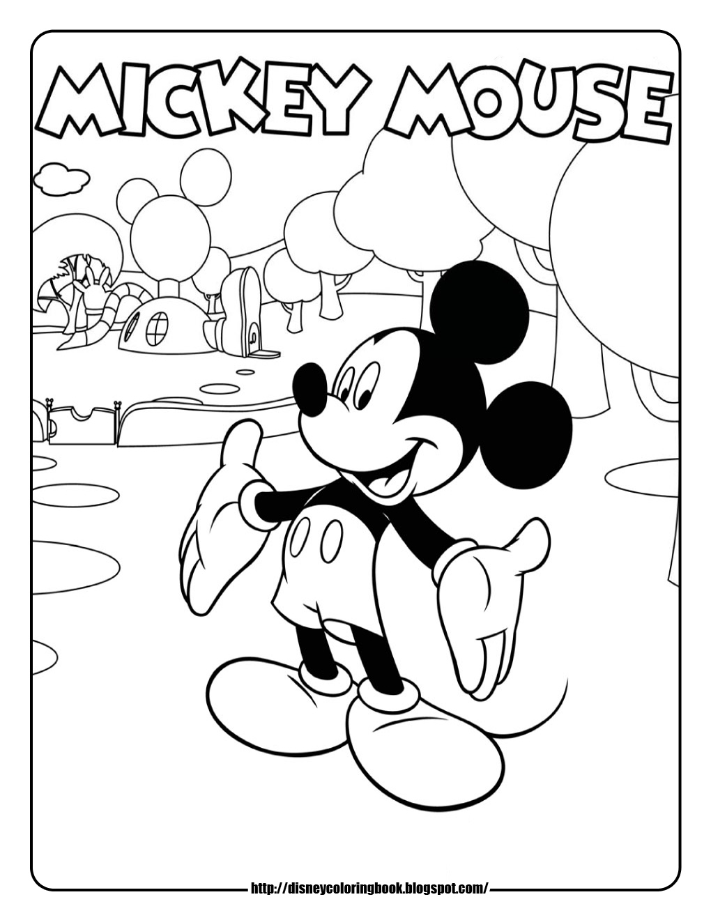 Mickey Mouse Coloring Pages Printables 46