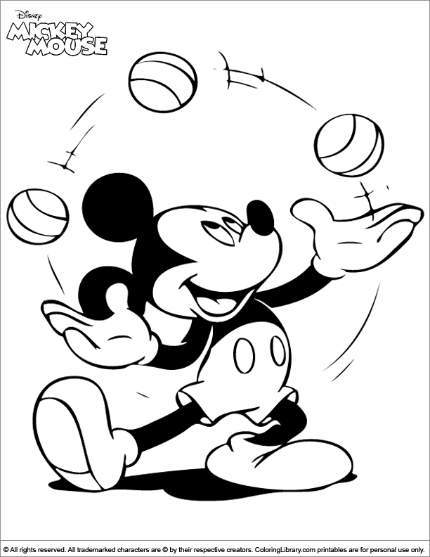 Mickey Mouse Coloring Pages Printables 64