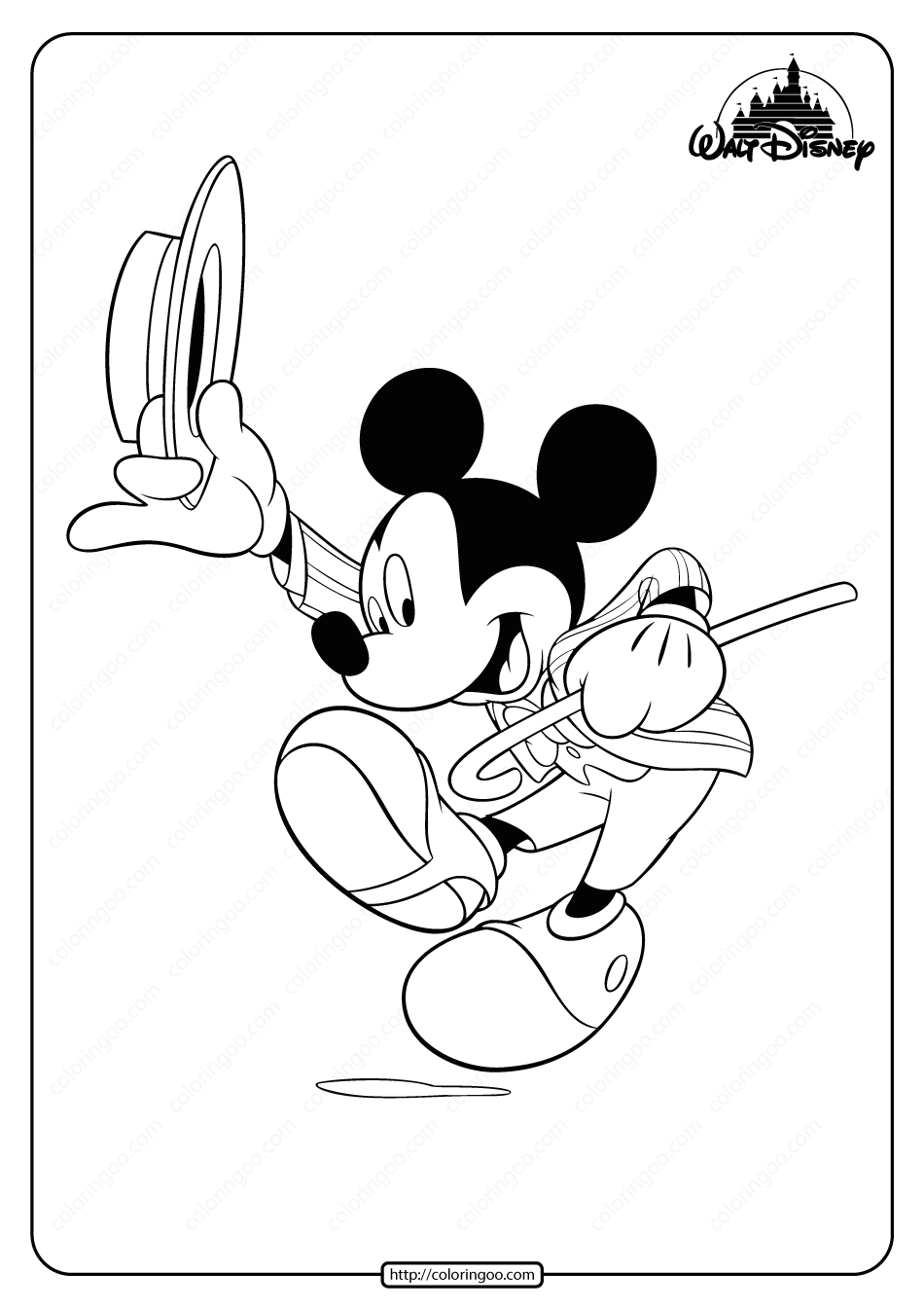 Mickey Mouse Coloring Pages Printables 92