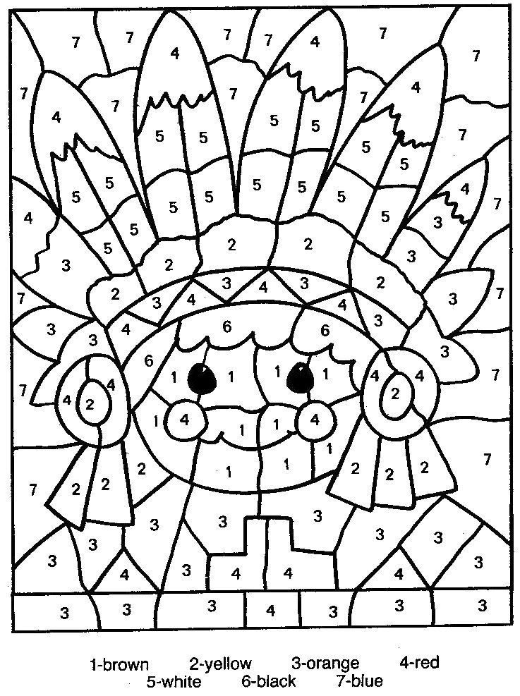 Number Coloring Pages Free Printable Worksheets 1